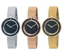 Orologio da donna Pierre Cardin con quadrante senza tempo, orologio analogico al quarzo con bracciale in acciaio inossidabile, 3 ATM, 32 mm CMA.00, argento/nero/oro/oro rosa Orologio da donna Pierre Cardin con quadrante senza tempo, orologio analogico al quarzo con bracciale in acciaio inossidabile, 3 ATM, 32 mm CMA.00, argento/nero/oro/oro rosa