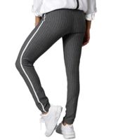 Pantaloni da lavoro a vita alta da donna Aniston CASUAL, pantaloni da ufficio a righe, pantaloni da tutti i giorni skinny, 68695405, grigio/bianco