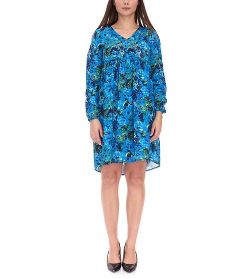 Aniston CASUAL Women's Mini Dress, Summer Dress, Long-Sleeved Dress, 36726314, Blue/Green
