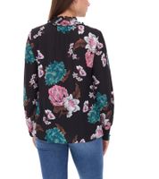 Aniston CASUAL - Blusa estiva da donna con motivo floreale, camicia a maniche lunghe 11049069 Nero/Rosa/Verde