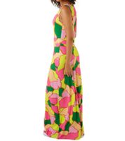 Robe longue d'été Aniston CASUAL pour femme avec imprimé à pois sur toute la surface 67720363 Jaune/Vert/Rose