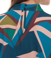 Aniston SELECTED Blusa estiva da donna con motivo geometrico, camicia a maniche lunghe 78596706 Blu/Viola/Marrone