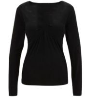 Aniston SELECTED Women's Long-Sleeved Shirt with Knot Details, Everyday Sweater 15858260 Black