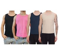 Débardeur homme STONES, chemise moderne en coton, haut col rond, chemise musclée, maillot de corps, bleu foncé, noir, rose ou beige Débardeur homme STONES, chemise moderne en coton, haut col rond, chemise musclée, maillot de corps, bleu foncé, noir, rose ou beige