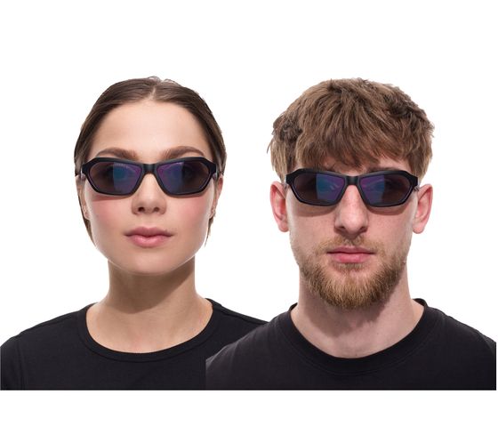 Lunettes de soleil adidas pour hommes et femmes, verres rectangulaires, verres miroir, protection UVA et UVB, filtre catégorie 2, lunettes de vacances EW3550 Noir/Violet