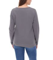 Maglione da donna Aniston SELECTED in cotone a maniche lunghe con scritta ROCK & ROLL, per tutti i giorni, 39352300 Grigio