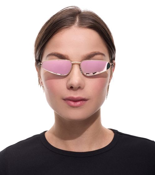 MILLNER Gatwick Women's Sunglasses Polarized and Mirrored 100% UV 400 Protection Filter Category 3 Holiday Glasses in Cat Eye Shape 0021103 Gold/Pink