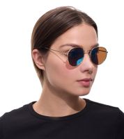 MILLNER Covent Garden Women's Sunglasses Polarized and Mirrored 100% UV 400 Protection Filter Category 3 Holiday Glasses 0020105 Gold/Blue
