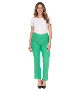 Pantaloni estivi da donna Aniston CASUAL, pantaloni a zampa, pantaloni a zampa leggeri, vita alta, 61443431, verde