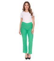 Pantaloni estivi da donna Aniston CASUAL, pantaloni a zampa, pantaloni a zampa leggeri, vita alta, 61443431, verde