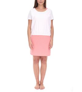 2 in 1 ALIFE AND KICKIN Damen Sommer-Kleid und Kurzarm-Shirt Mini-Kleid gepunktetes Baumwoll-Kleid T-Shirt 66118659 Rosa/Weiß 2 in 1 ALIFE AND KICKIN Damen Sommer-Kleid und Kurzarm-Shirt Mini-Kleid gepunktetes Baumwoll-Kleid T-Shirt 66118659 Rosa/Weiß