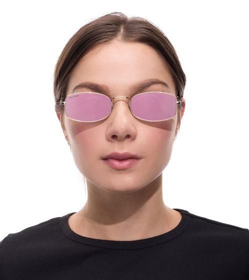 MILLNER Hilton Women's Sunglasses Mirrored 100% UV 400 Protection Filter Category 3 Holiday Glasses 0020703 Gold/Pink