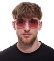 adidas sport women's and men's sunglasses, cycling glasses with pink lenses, jogging glasses, UVA & UVB protection, filter category 1, running glasses, SP0004 0027S Transparent