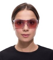 adidas sport women's and men's sunglasses, cycling glasses with pink lenses, jogging glasses, UVA & UVB protection, filter category 1, running glasses, SP0004 0027S Transparent