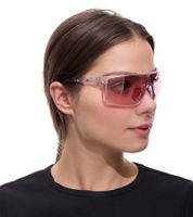 adidas sport women's and men's sunglasses, cycling glasses with pink lenses, jogging glasses, UVA & UVB protection, filter category 1, running glasses, SP0004 0027S Transparent