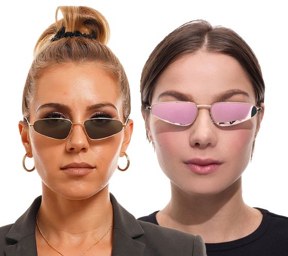 Occhiali da sole da donna MILLNER Gatwick, polarizzati o specchiati, filtro di protezione UV 400 al 100%, categoria 3, occhiali da sole per le vacanze a forma di occhio di gatto, 002110 oro/rosa o oro/verde