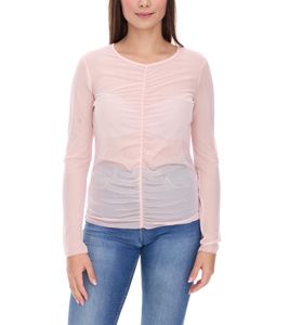 Maglia a maniche lunghe da donna Aniston CASUAL, maglione trasparente da tutti i giorni con scollo a V, maglia estiva 99505354 Rosa