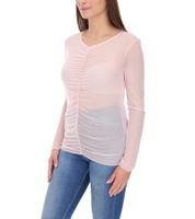 Maglia a maniche lunghe da donna Aniston CASUAL, maglione trasparente da tutti i giorni con scollo a V, maglia estiva 99505354 Rosa