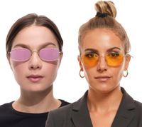 Gafas de sol MILLNER Hilton para mujer, protección 100 % UV 400, filtro categoría 3, gafas de vacaciones 002070 dorado/rosa espejado o dorado/amarillo