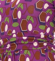 Aniston SELECTED Abito estivo da donna, abito midi con motivi geometrici, abito da festa 39733762, viola/marrone/verde