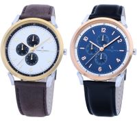 Pierre Cardin Men's Multi-Dial Analog Quartz Watch with Leather Strap 3ATM 44mm in Brown/Gold/Silver or Black/Silver/Blue/Rose Gold Pierre Cardin Men's Multi-Dial Analog Quartz Watch with Leather Strap 3ATM 44mm in Brown/Gold/Silver or Black/Silver/Blue/Rose Gold