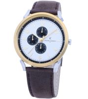 Pierre Cardin Men's Multi-Dial Analog Quartz Watch with Leather Strap 3ATM 44mm in Brown/Gold/Silver or Black/Silver/Blue/Rose Gold Pierre Cardin Men's Multi-Dial Analog Quartz Watch with Leather Strap 3ATM 44mm in Brown/Gold/Silver or Black/Silver/Blue/Rose Gold