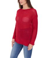 Aniston CASUAL Damen Strick-Pullover mit Baumwollanteil Grobstrick-Pullover Langarm-Shirt 83680609 Rot Aniston CASUAL Damen Strick-Pullover mit Baumwollanteil Grobstrick-Pullover Langarm-Shirt 83680609 Rot