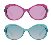 Occhiali da sole adidas da donna, a farfalla, sfumati, con filtro UVA e UVB, categoria 2, occhiali da sole per le vacanze, viola o turchese.