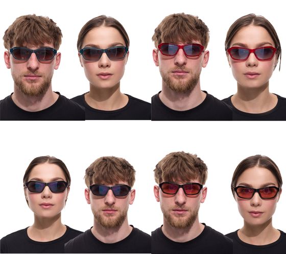 adidas Sonnenbrille für Damen und Herren Rechteckige-Brille Gradient-Brille mit Verspiegelung UVA&UVB Schutz Rot, Schwarz oder Türkis