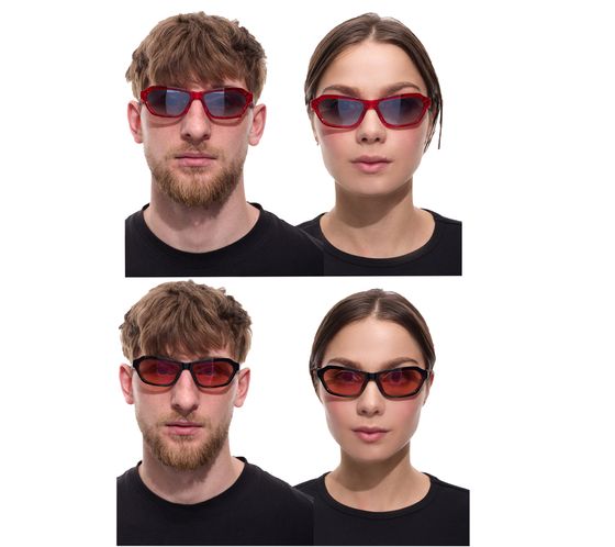 Adidas Sunglasses for Men and Women: Rectangular Gradient Sunglasses with Mirrored UVA & UVB Protection in Red, Black, or Turquoise