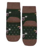 1 paires de chaussettes enfant en coton Moustard avec imprimé all-over autruche chaussettes stopper à motifs chaussettes bébé 20S-OSTR-1224 marron clair/vert/rose