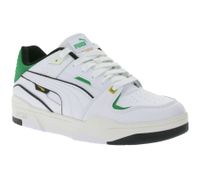 Chaussures en cuir véritable PUMA SLIPSTREAM au style rétro. Baskets décontractées aux accents colorés. Chaussures à lacets. 39326601 Blanc/Vert