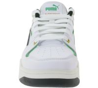 Chaussures en cuir véritable PUMA SLIPSTREAM au style rétro. Baskets décontractées aux accents colorés. Chaussures à lacets. 39326601 Blanc/Vert