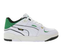 Chaussures en cuir véritable PUMA SLIPSTREAM au style rétro. Baskets décontractées aux accents colorés. Chaussures à lacets 393266 Blanc/Violet ou Blanc/Vert