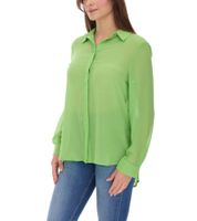 Aniston SELECTED Damen Sommer-Bluse Langarm-Shirt mit Kent-Kragen sommerliche Basic-Bluse Gelb oder Grün Aniston SELECTED Damen Sommer-Bluse Langarm-Shirt mit Kent-Kragen sommerliche Basic-Bluse Gelb oder Grün