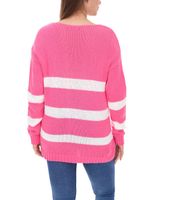 Aniston CASUAL Women's Knit Sweater with Cotton Content Everyday Sweater Long Sleeve Shirt Pink, Rose, or Turquoise