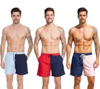 Short de bain homme Pierre Cardin, short de bain tendance LA205027 rouge/marine, marine/rose ou bleu