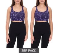 2-pack FAYN SPORTS Women's Sports Bra, Marbled Sports Top with Cotton Content, Activewear, Training Bra, Yoga Bra 34171929 Purple/Gray 2-pack FAYN SPORTS Women's Sports Bra, Marbled Sports Top with Cotton Content, Activewear, Training Bra, Yoga Bra 34171929 Purple/Gray