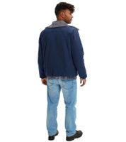 Herren Übergangs-Jacke mir gerippten Details schlichte Alltags-Jacke 904745 Blau/Grau