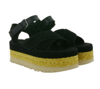 Sandali estivi con plateau in vera pelle da donna UGG Australia Aubrey con cinturino alla caviglia e suola in EVA W/1167471, neri