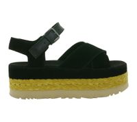 Sandali estivi con plateau in vera pelle da donna UGG Australia Aubrey con cinturino alla caviglia e suola in EVA W/1167471, neri