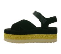 Sandali estivi con plateau in vera pelle da donna UGG Australia Aubrey con cinturino alla caviglia e suola in EVA W/1167471, neri