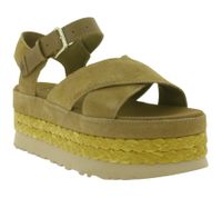 Sandali estivi con plateau e cinturino alla caviglia UGG Australia Aubrey da donna in vera pelle con suola in EVA W/1167471 Marrone