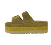 UGG Australia Aubrey Slide da donna, scarpe estive con plateau in vera pelle e suola in EVA, W/1167451, marrone