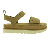UGG Australia Goldenstar, sandali con plateau da donna in vera pelle sostenibile con suola in EVA e chiusura in velcro, 1136783, marrone