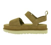 UGG Australia Goldenstar, sandali con plateau da donna in vera pelle sostenibile con suola in EVA e chiusura in velcro, 1136783, marrone