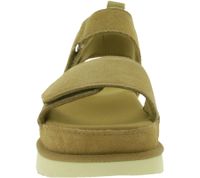 UGG Australia Goldenstar, sandali con plateau da donna in vera pelle sostenibile con suola in EVA e chiusura in velcro, 1136783, marrone