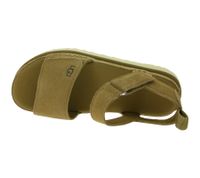 UGG Australia Goldenstar, sandali con plateau da donna in vera pelle sostenibile con suola in EVA e chiusura in velcro, 1136783, marrone