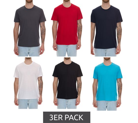 3er Pack ELEVATE Jade Herren T-Shirt nachhaltiges Kurzarm-Shirt 160 g/m2 Basic-Shirt Unterzieh-Shirt 37500 Weiß, Rot, Hellblau, Nay, Grau oder Schwarz
