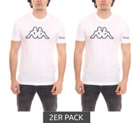 2-pack Kappa Men's Cotton T-Shirt, Crew Neck with Large Logo Patch, Short Sleeve, White 11-4001 A8A 2-pack Kappa Men's Cotton T-Shirt, Crew Neck with Large Logo Patch, Short Sleeve, White 11-4001 A8A